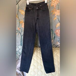 Vintage 1992 Levi’s Black Button-Fly Straight Leg Jeans